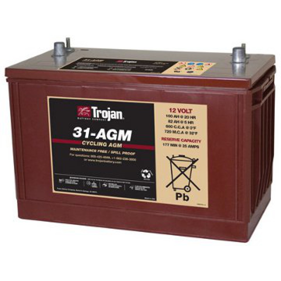 Trojan akumulator 12V, 100Ah, 31-AGM, Deep cycle