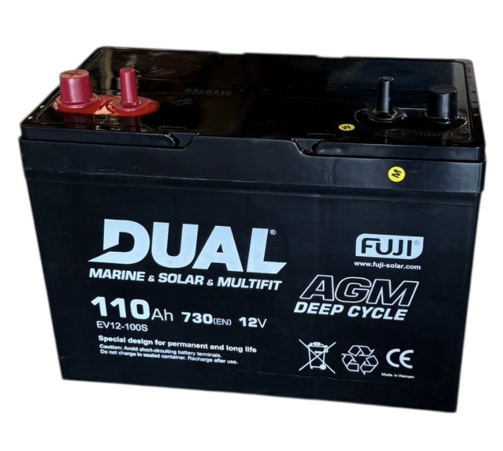 AGM 110Ah DUAL 12V Akumulatori Baterije Marine Solar