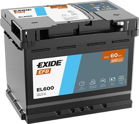Exide EFB 60Ah startni akumulator EL600