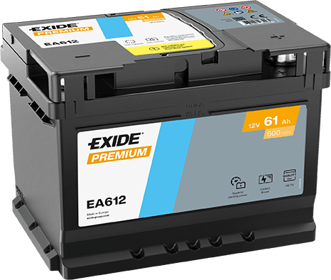 Exide Premium 61Ah startni akumulator EA612