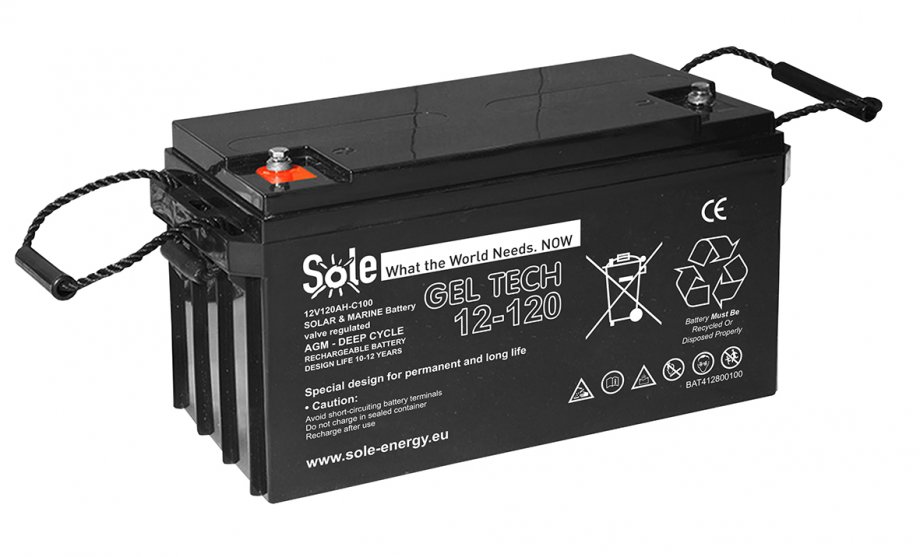 GELTECH 120Ah 12V Deep Cycle Akumulatori