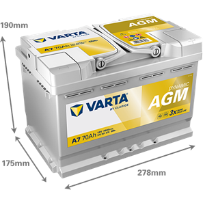VARTA Dynamic AGM 70Ah startni akumulator - Image 2